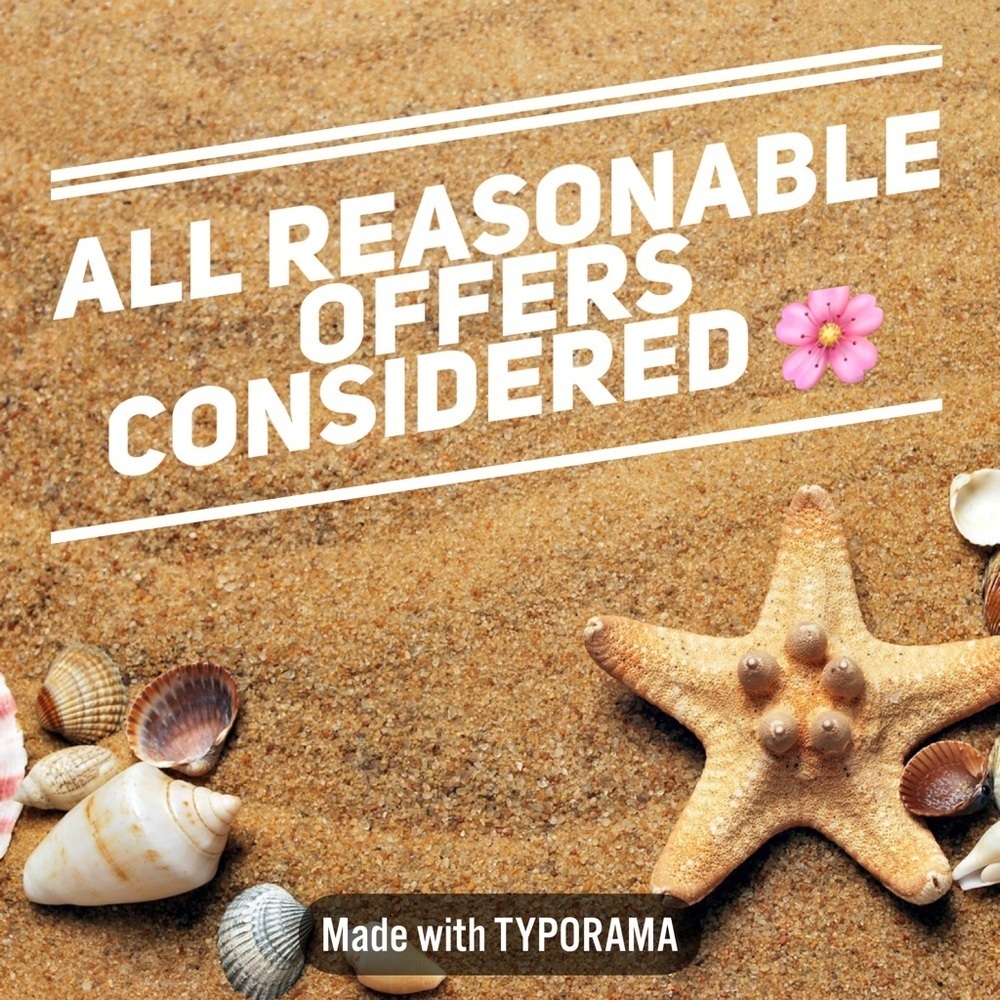 Make an offer! All Reasonable Offers Considered!